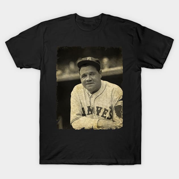 Babe Ruth Legend in Atlanta Braves T-Shirt by SOEKAMPTI